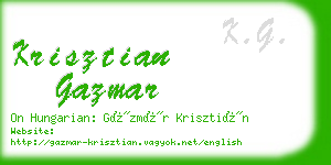 krisztian gazmar business card